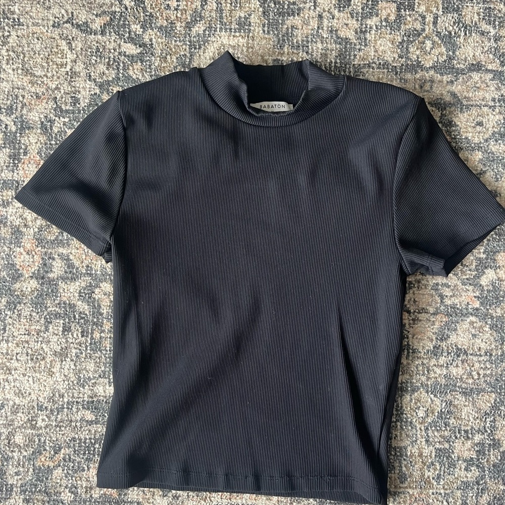 High Neck Ribbed Babaton Top